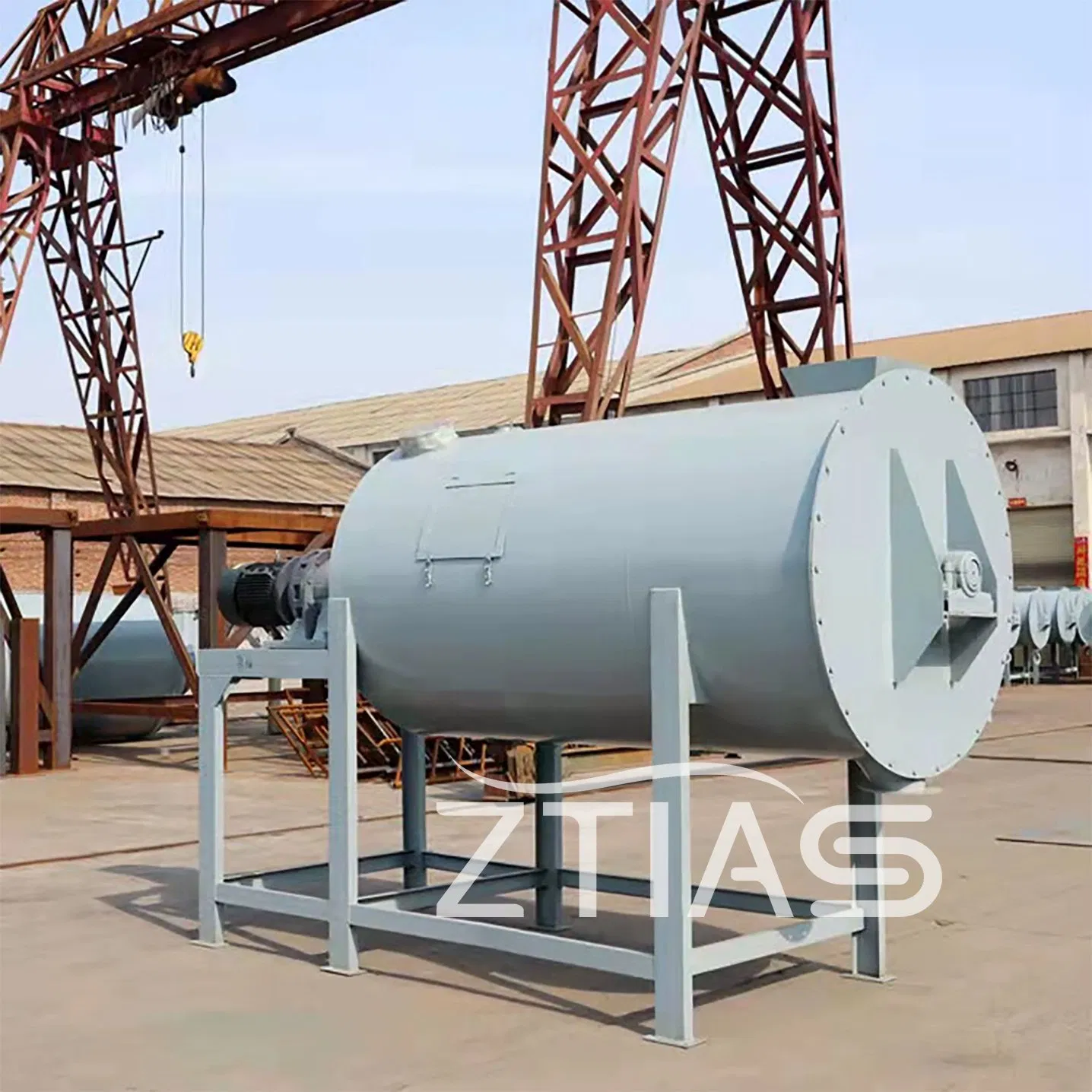 Round Single Axis Dry Powder Mortar Mixer 2 Cubic