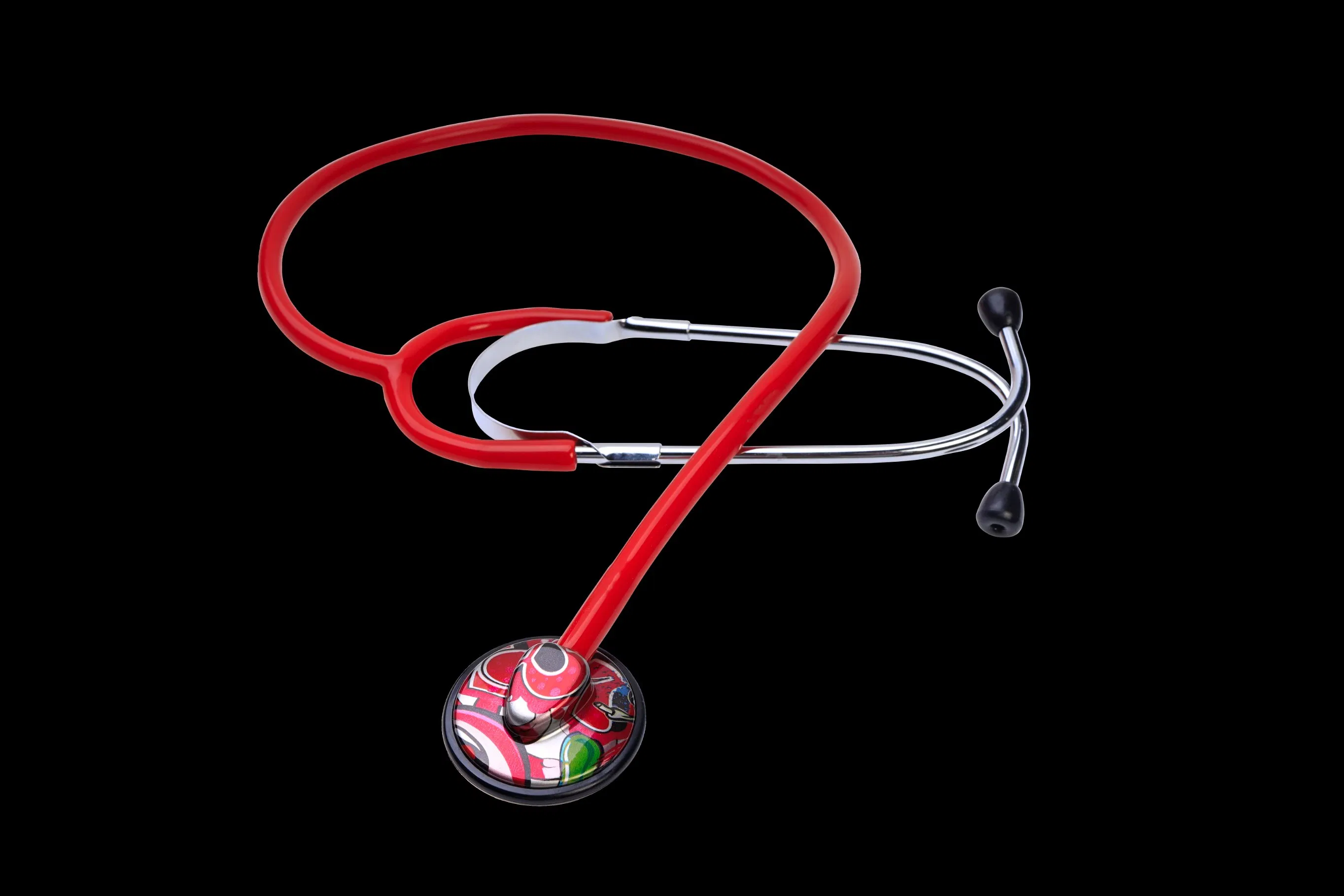 Medical Equipment Single Head Two Diaphragm Colorful Veterinary Stethoscope