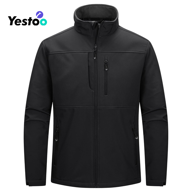 Men's Soft Shell Jacket - Windproof Waterproof Fleece Lined, Lightweight Outdoor Hiking Coat