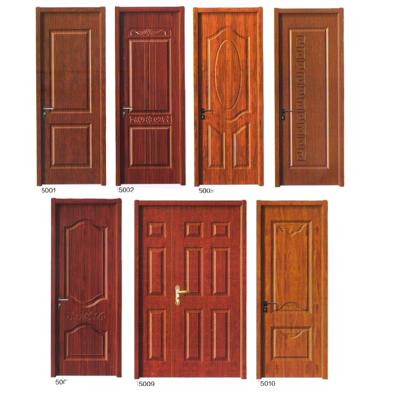 PVC Wood Plastic Door Interior Modern Design House Waterproof WPC Door