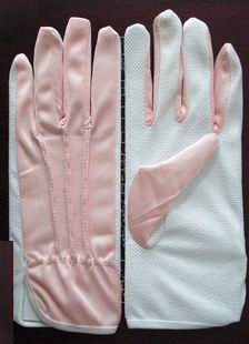 Custom Fashion White Red Long Finger Gloves with Elastic Customized