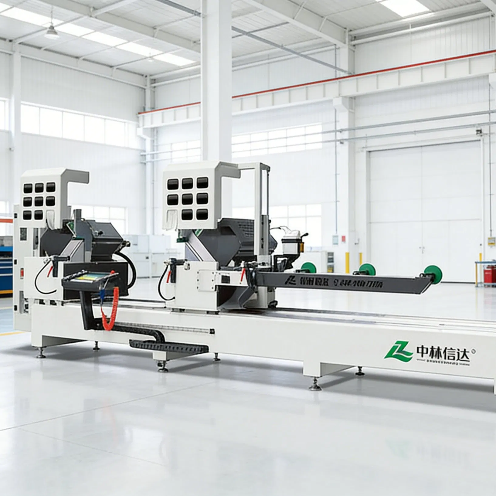 High Precision Aluminum Profile Double Head Cutting Saw CNC Window Door Fabricating Machine