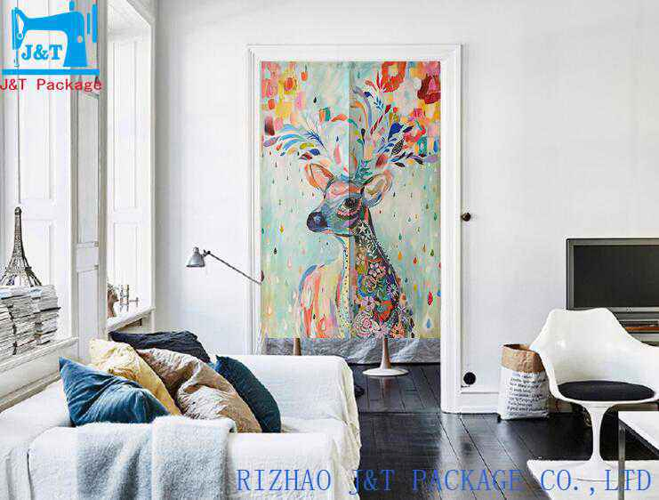 2018 New Design Home Decor Japanese Style Cartoon Printing Kids Hanging Door Curtain