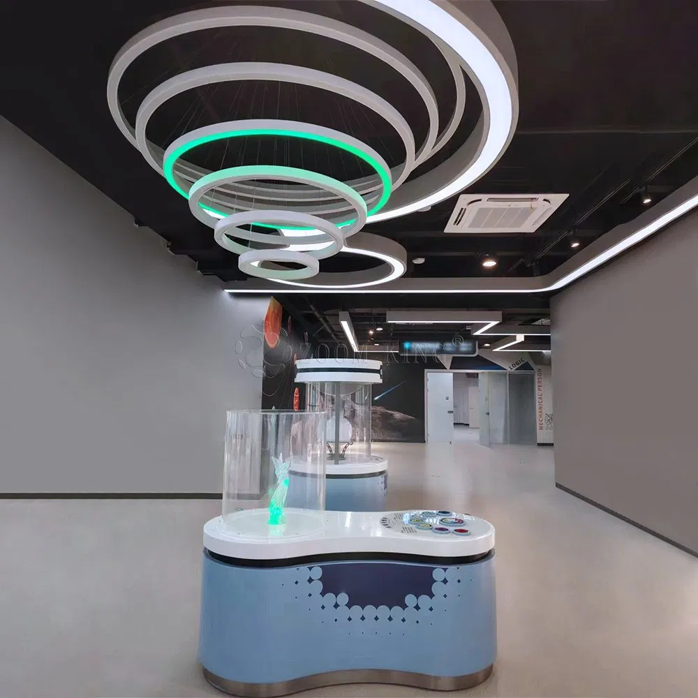 Interactive Science Exhibit: Light up Angel Ring - Illuminating and Sound-Activated Display for Stem Education Model Science-Art Fusion Installations Center