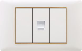 118 Type Gold Frame PC Computer and Telephone Socket