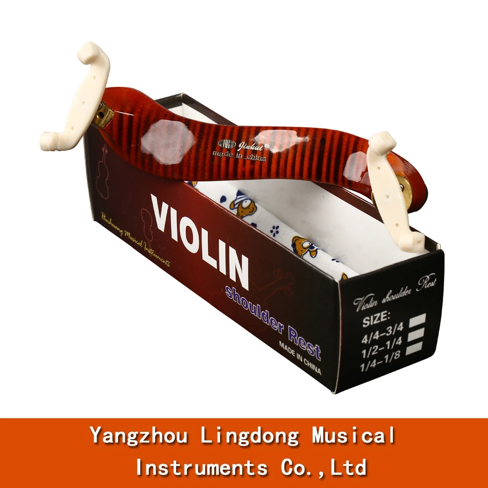 High Grade Flamed Adjustable Solidwood Violin Shoulder Rest