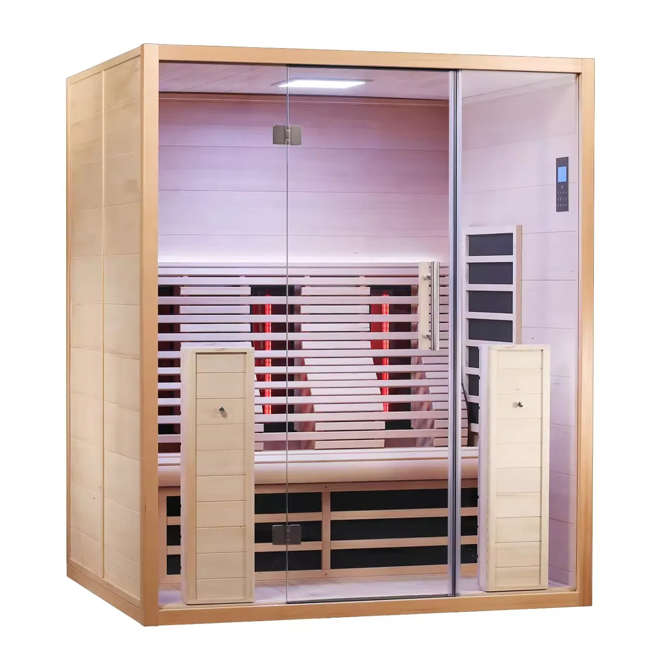 China Factory Hemlock Infrared Sauna House 2-3 Person Indoor Sauna Room
