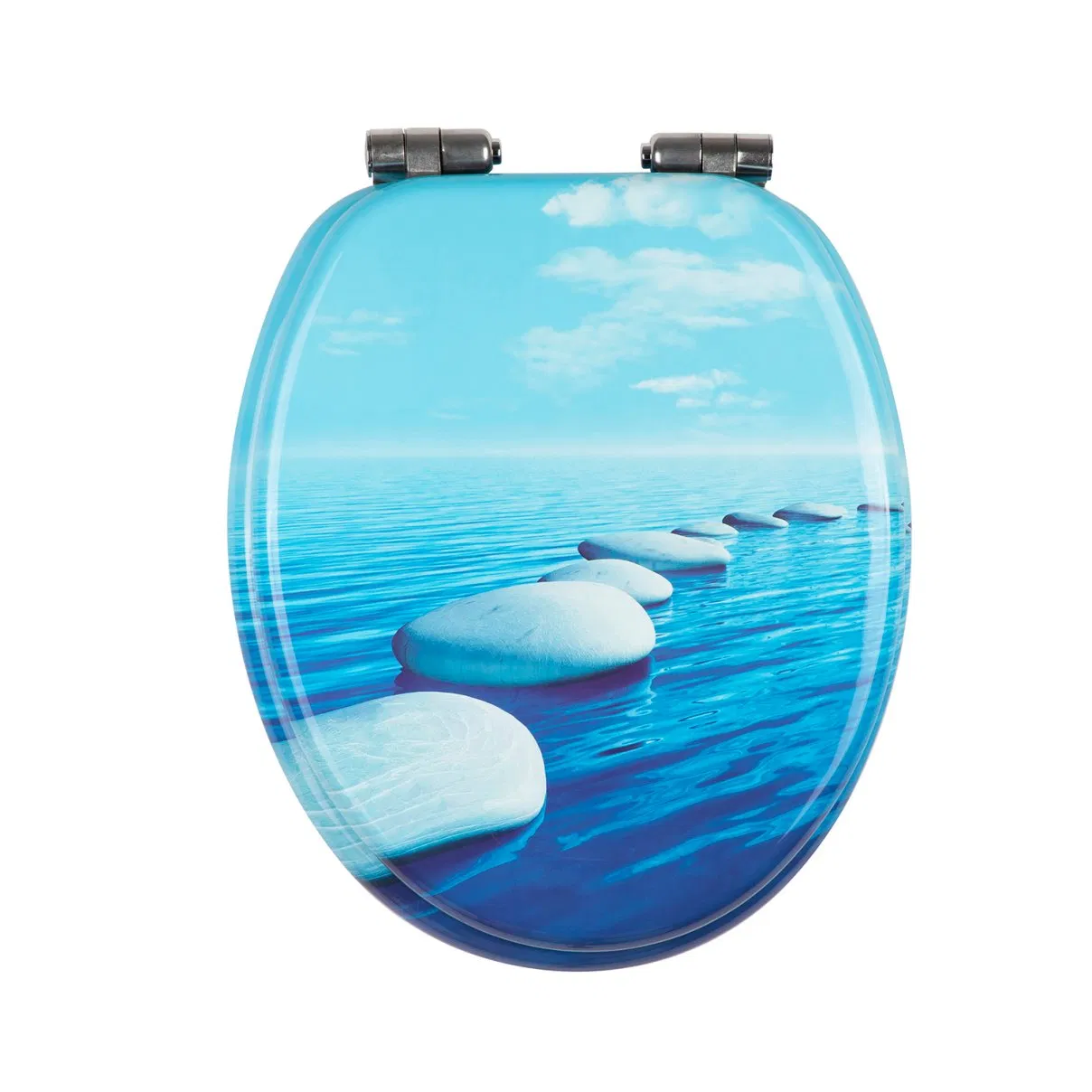 Good Hardness Decorative MDF Printing Bidet Toilet Seats for Villa Washroom