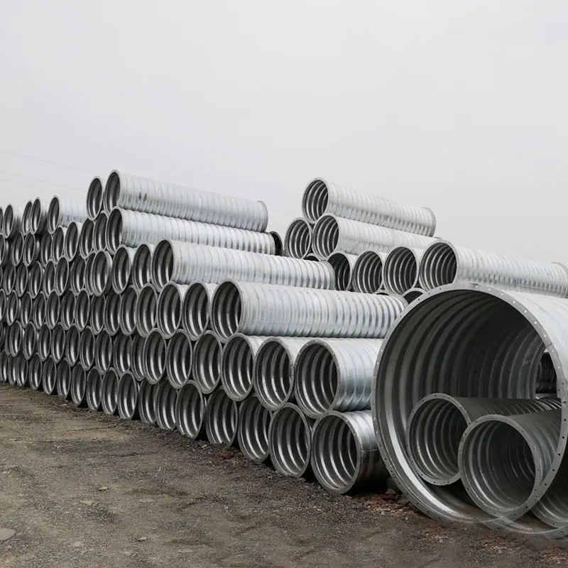 Zinc-Plated Corrugated Pipe Culvert, Chivite Metal Corrugated Pipe Culvert, Hot-DIP Galvanized Carbon Steel Plate Culvert Model Can Be Customized