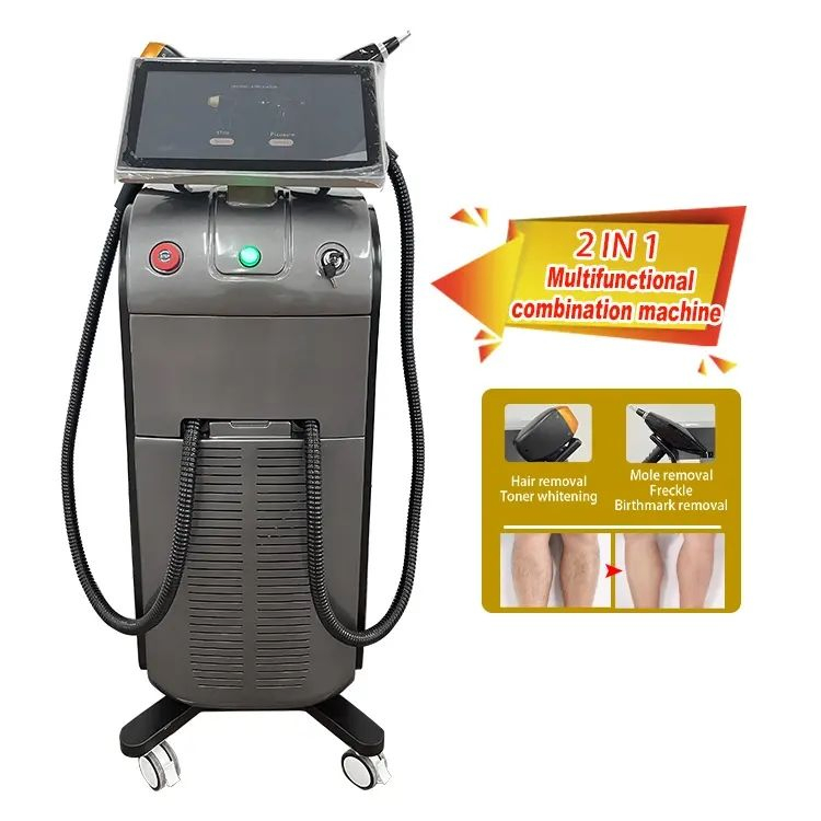 Professional 2 in 1 Multifunctional Painless Permanent Laser Hair Removal Machine