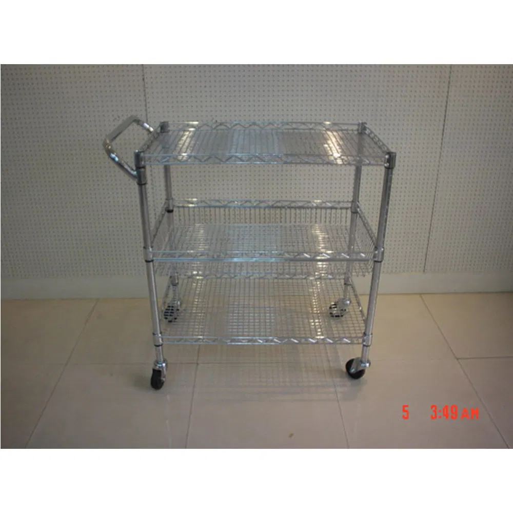 Medical Rolling Cart Kitchen Cart Office Storage Cart Hotel Utility Cart