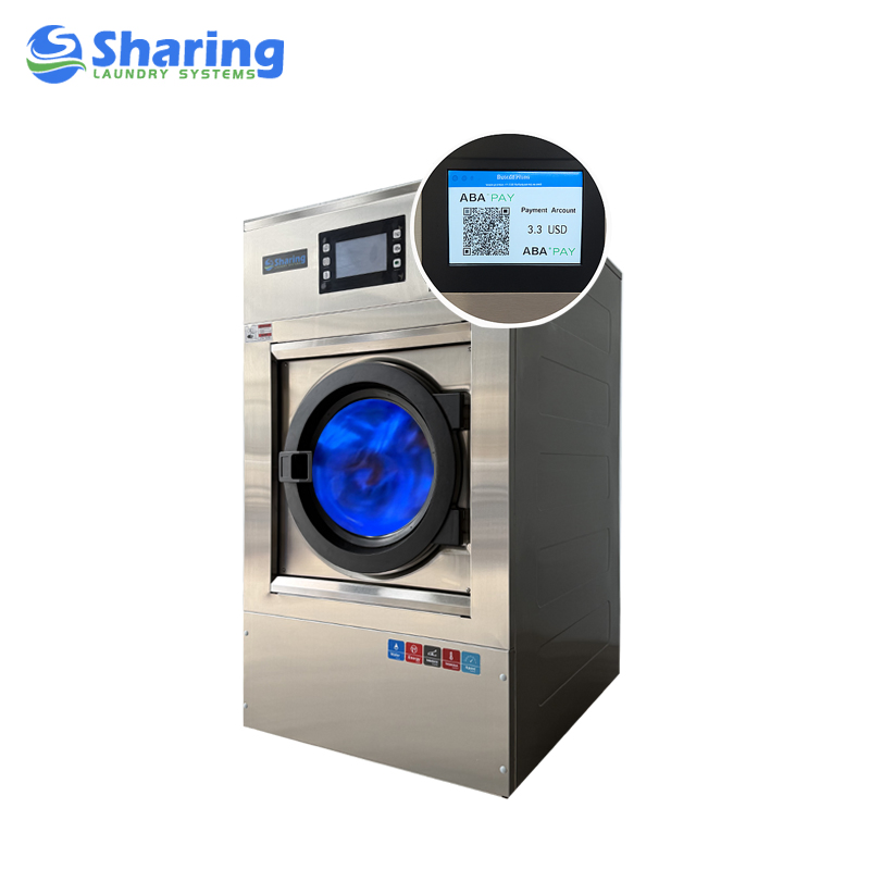 Qr Code Payment Washer Extractor - Automatic Commercial Laundry Machine for Laundromats