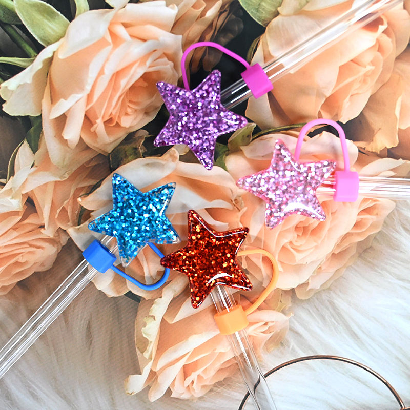 Vibrant Acrylic Straw Toppers for Stylish Tumblers and Cups