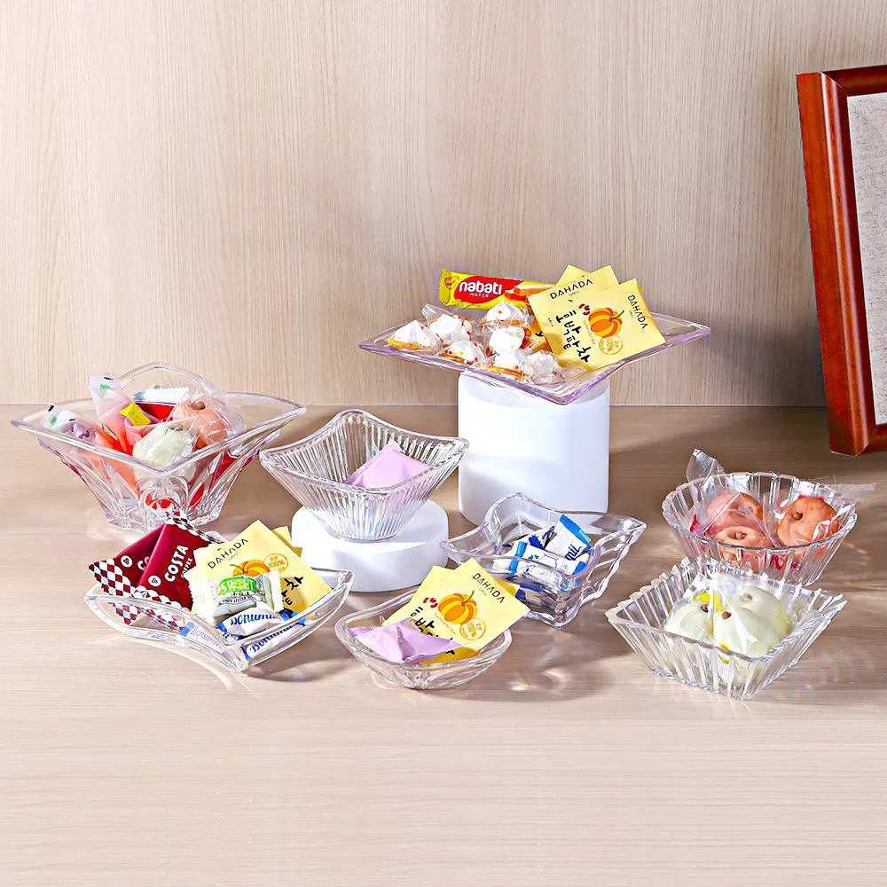 Plastic Snack Plate - Easy Clean PS/PC for Dessert & Cookie Storage