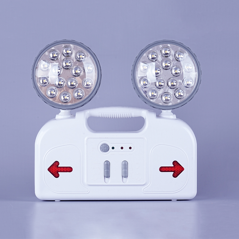 Two Head Rechargeable Battery Emergency Light Wall Mounted LED Emergency Lamp