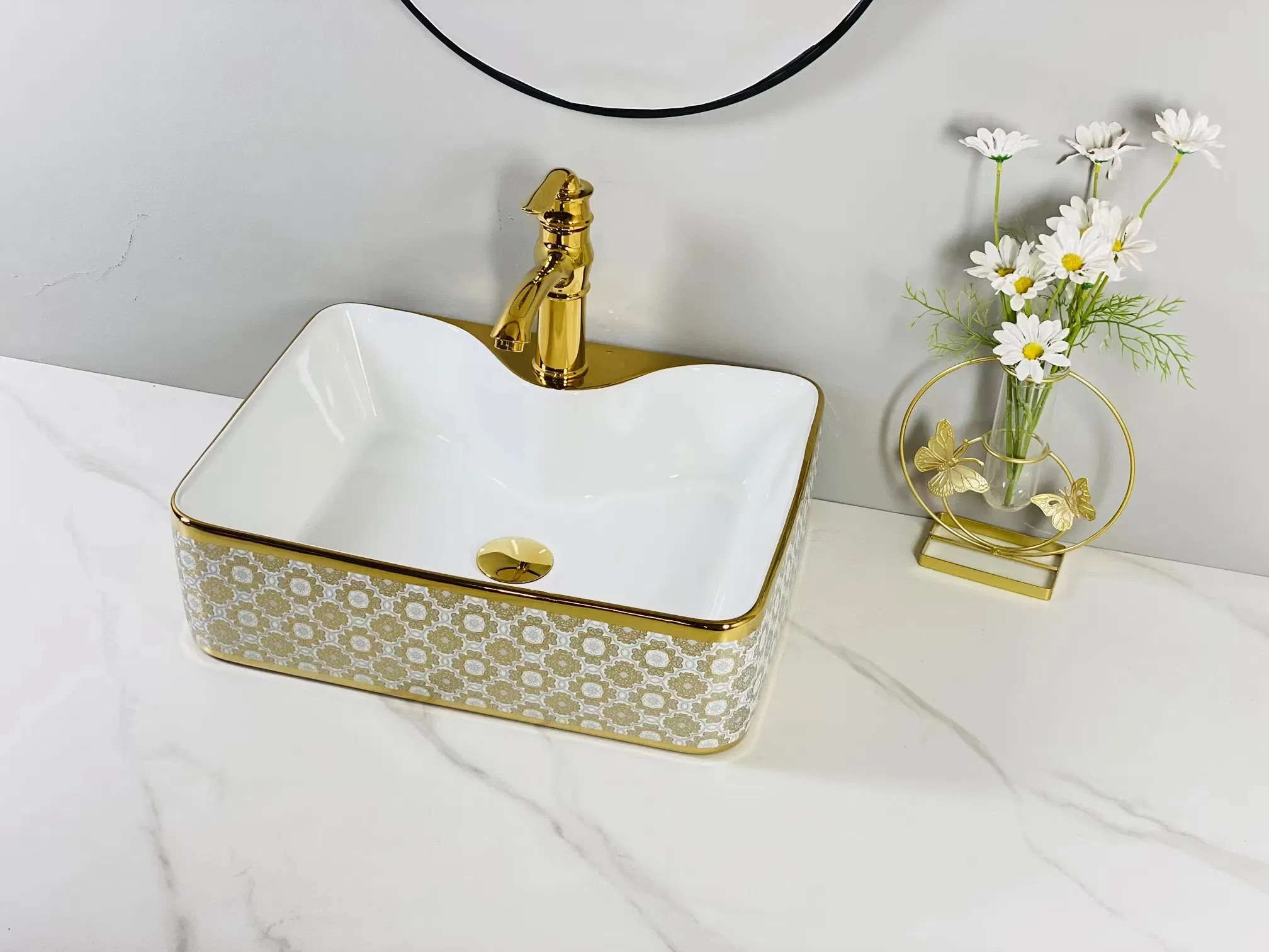 Modern Ceramic Bathroom Sink with Elegant Design and Easy Installation Wash Basin