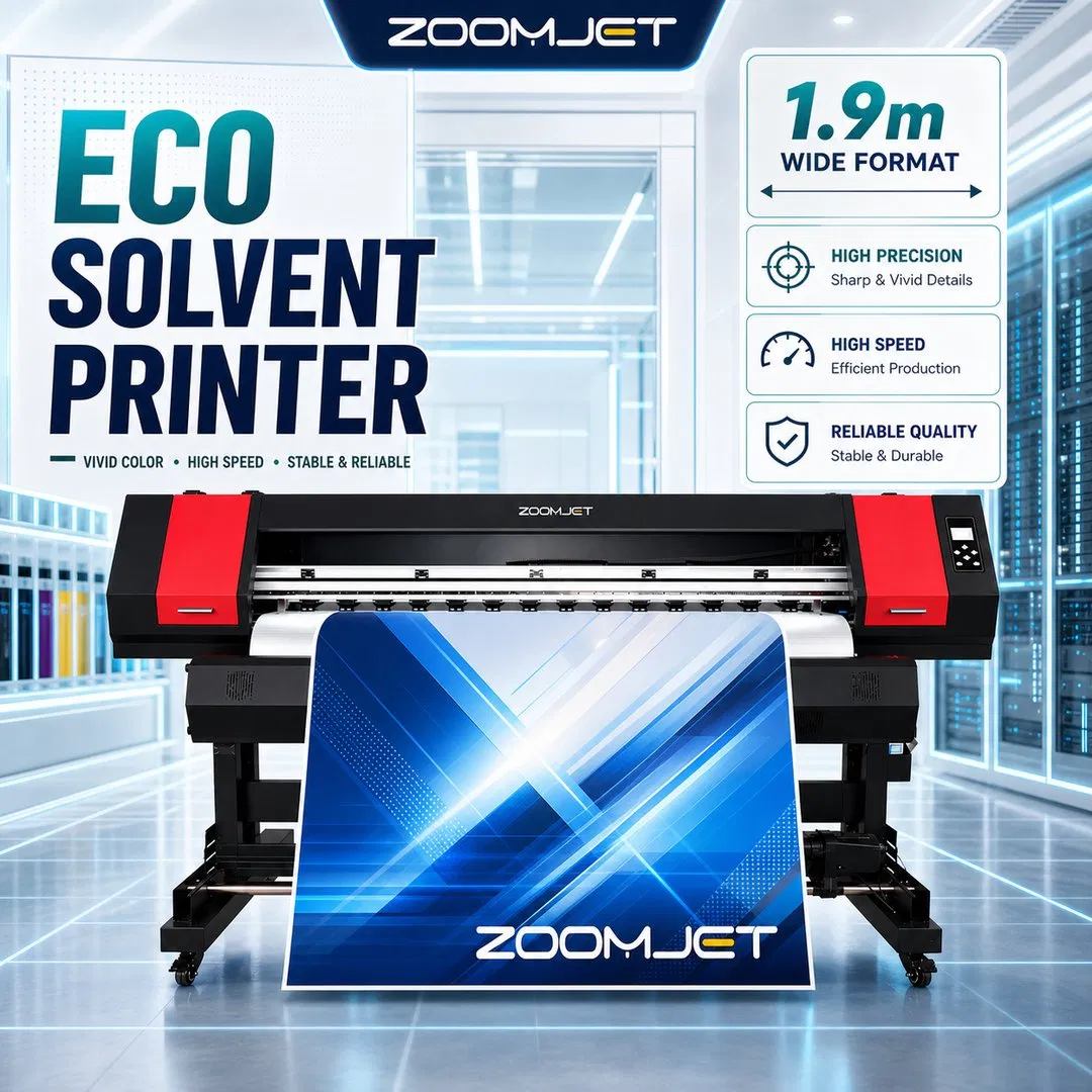 High Speed 3.2m Two Head XP600 Eco Solvent Printer for Vinyl Banner Canvas