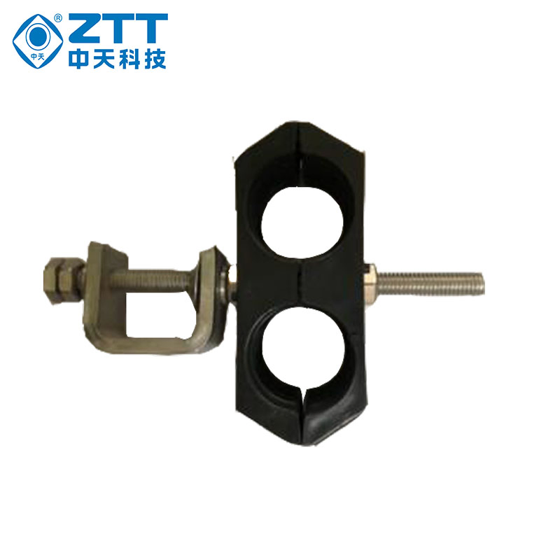 Through Core Type Feeder Clamps for 3/8" & 1/2" Cables Double-Hole Single-Row (2х 3/8"-1/2")