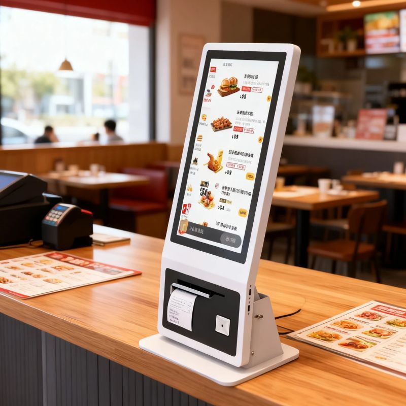 Fast Food Desktop Self Service Kiosk Touch Screen Self Order Payment Machine