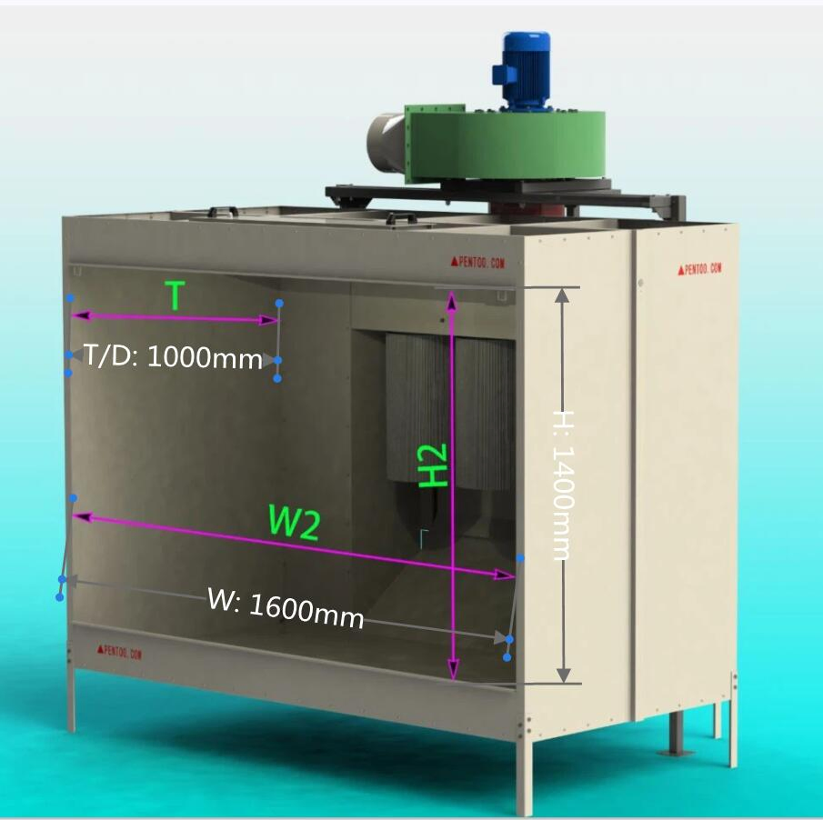 Hongyuan Manufacturer Single Station Powder Coating Booth with Powder Coating Spray Machine