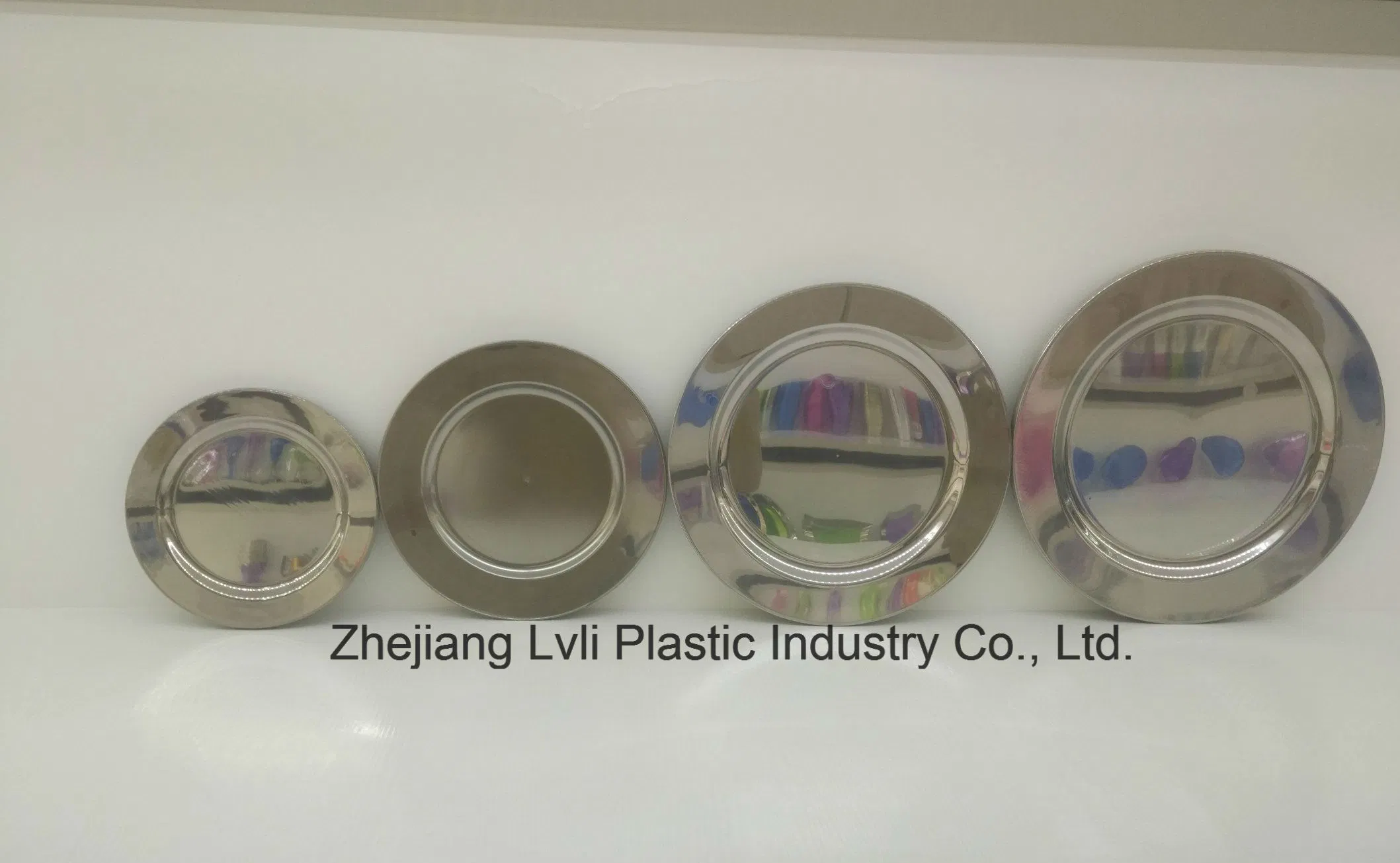 Plastic Plate, Disposable, Tableware, Tray, Dish, PS, SGS, Silver, PA-02