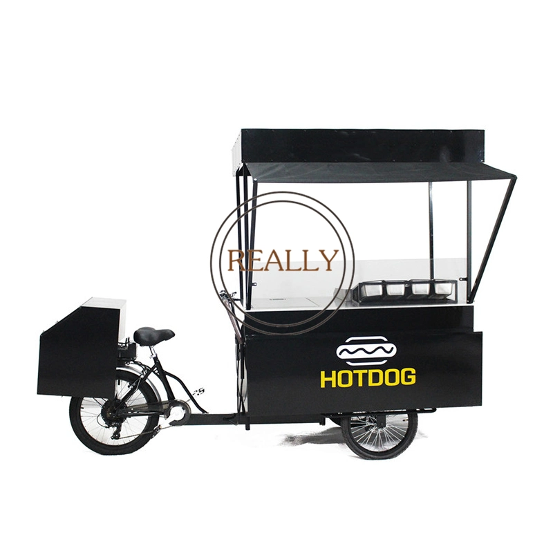 Mobile Street Shop Snack Vending Tricycle Hot Dog Coffee Bike Grill Bike with Freezer