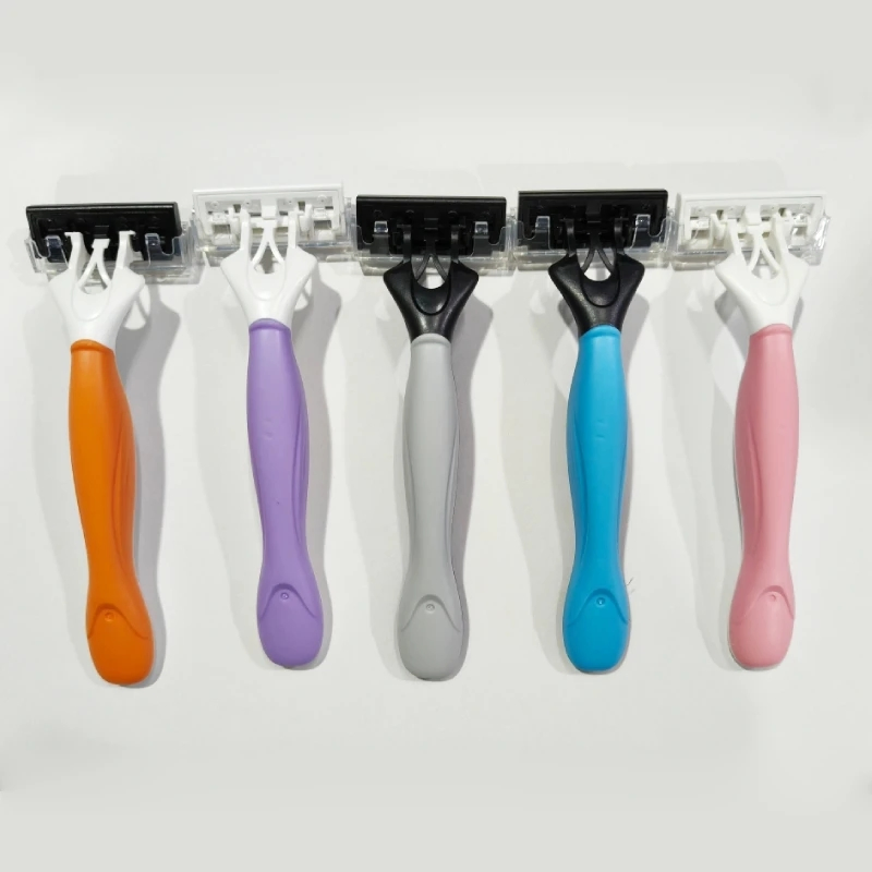 Men's 6 Blade Razor Manual Shaver Ergonomic Non-Slip Handle