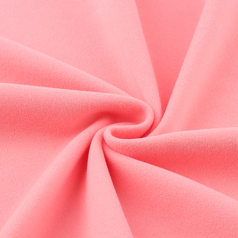 Hot Sale Fleece Velvet Flannelette Polyester Spandex Knitted Fabric for Warm Sportswear