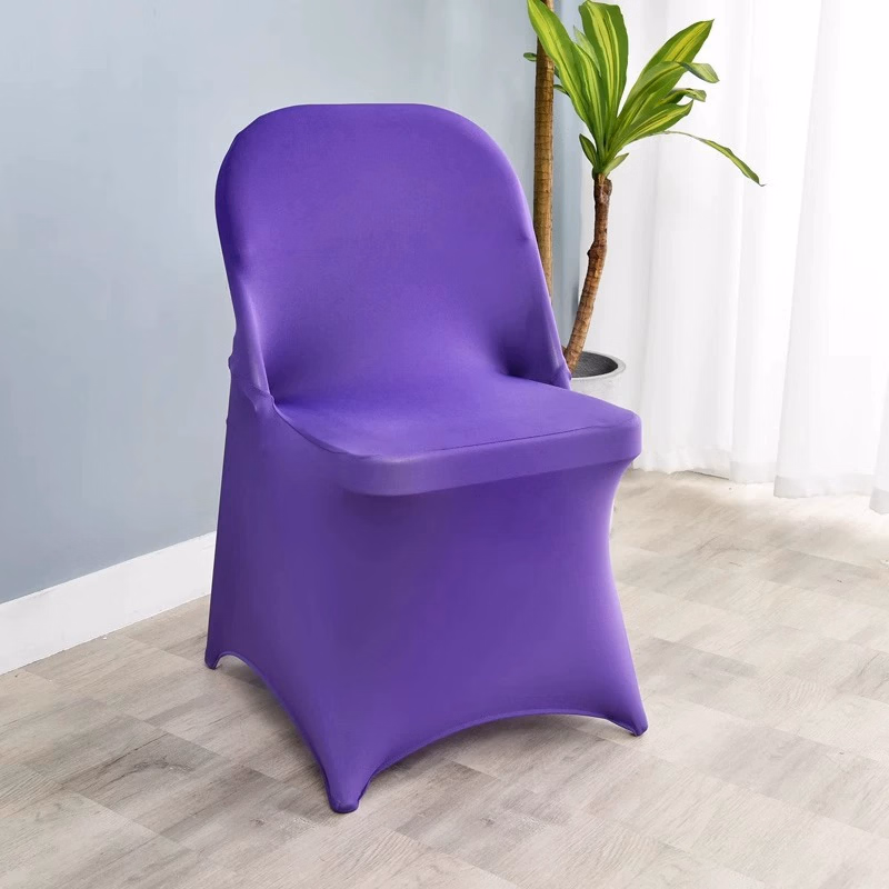 Wholesale Stretch Party Banquet Chair Slipcovers White Wedding Spandex Folding Chair Cover for Events Decoration