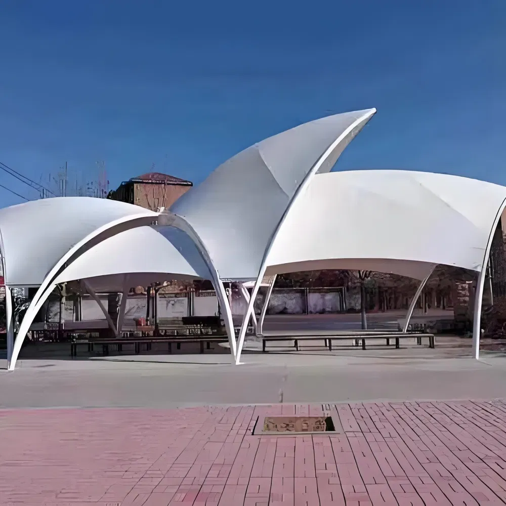 Breathable Mesh Fabric Membrane Structure Landscape Shelter for Ventilation