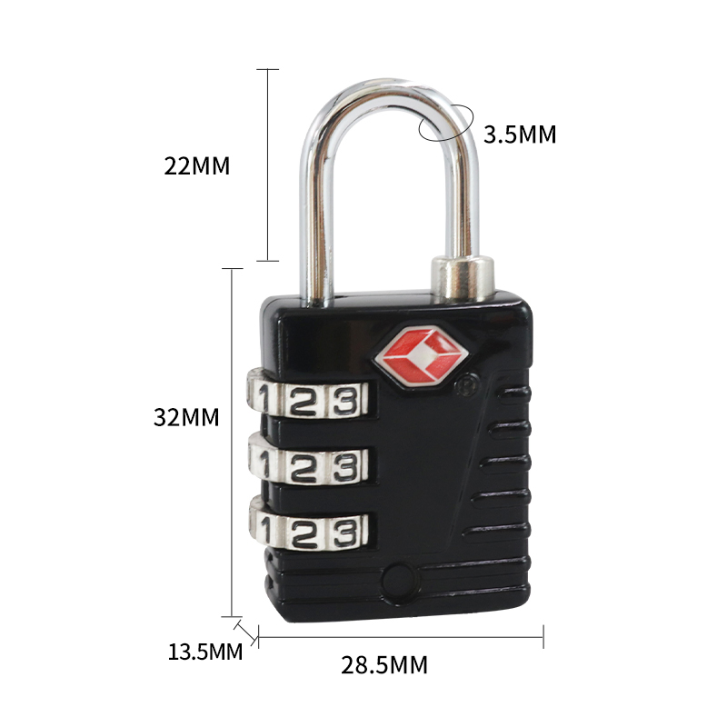 Tsa 523 Travel Locks 4 Digit Combination Keyed Alike Suitcase Lock Zinc Alloy Waterproof Padlock for Luggage Security