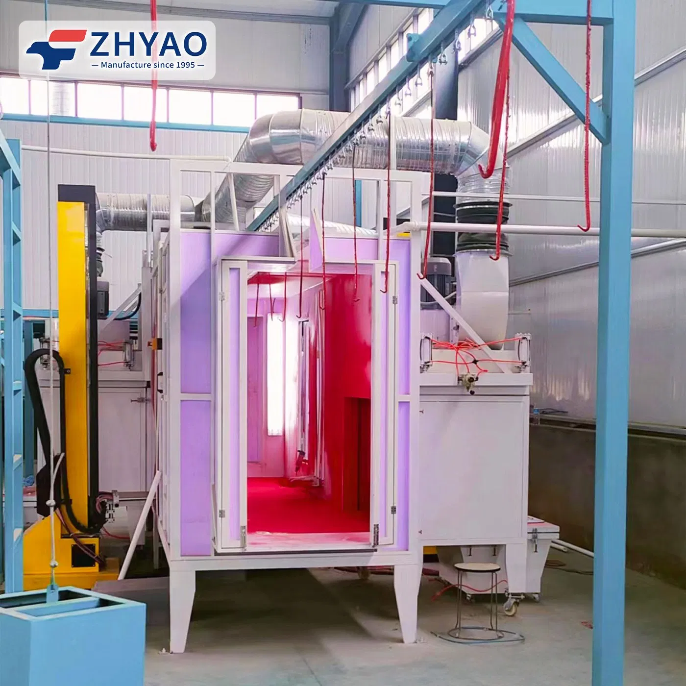 Industrial Powder Application Fire Rated Doors Automatic Powder Coating Line