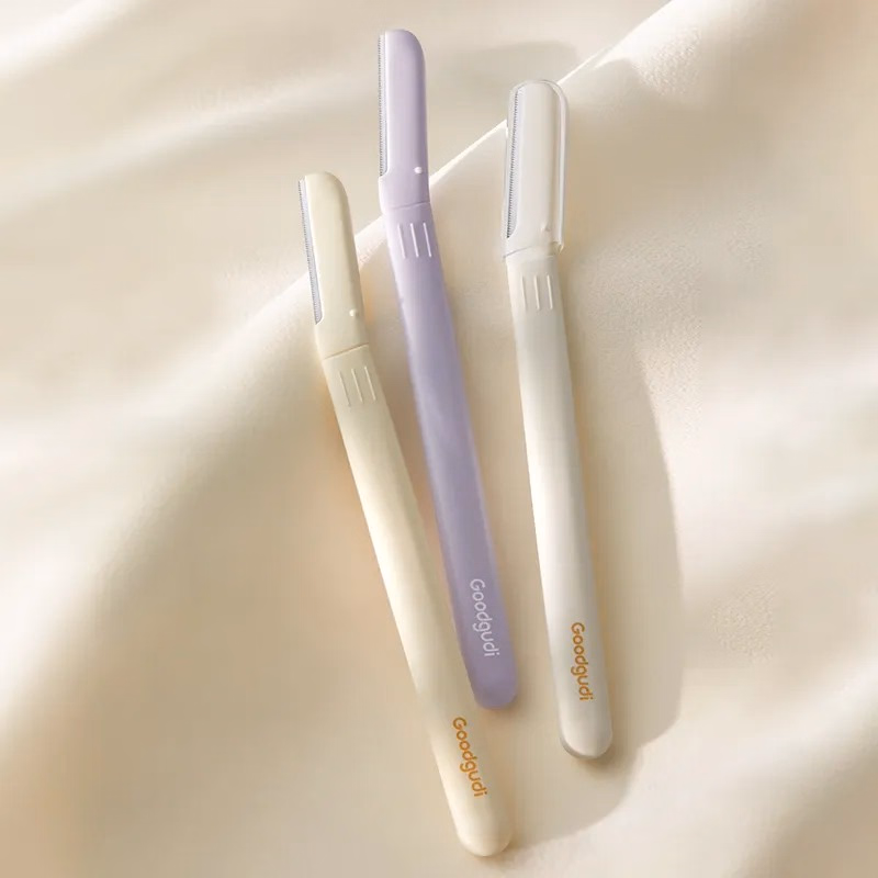 4PCS Eyebrow Trimmer Razor and Eyebrow Scissor with Comb Set Makeup Tool Beauty Cosmetic Face Hair Clippers Remover Women Men