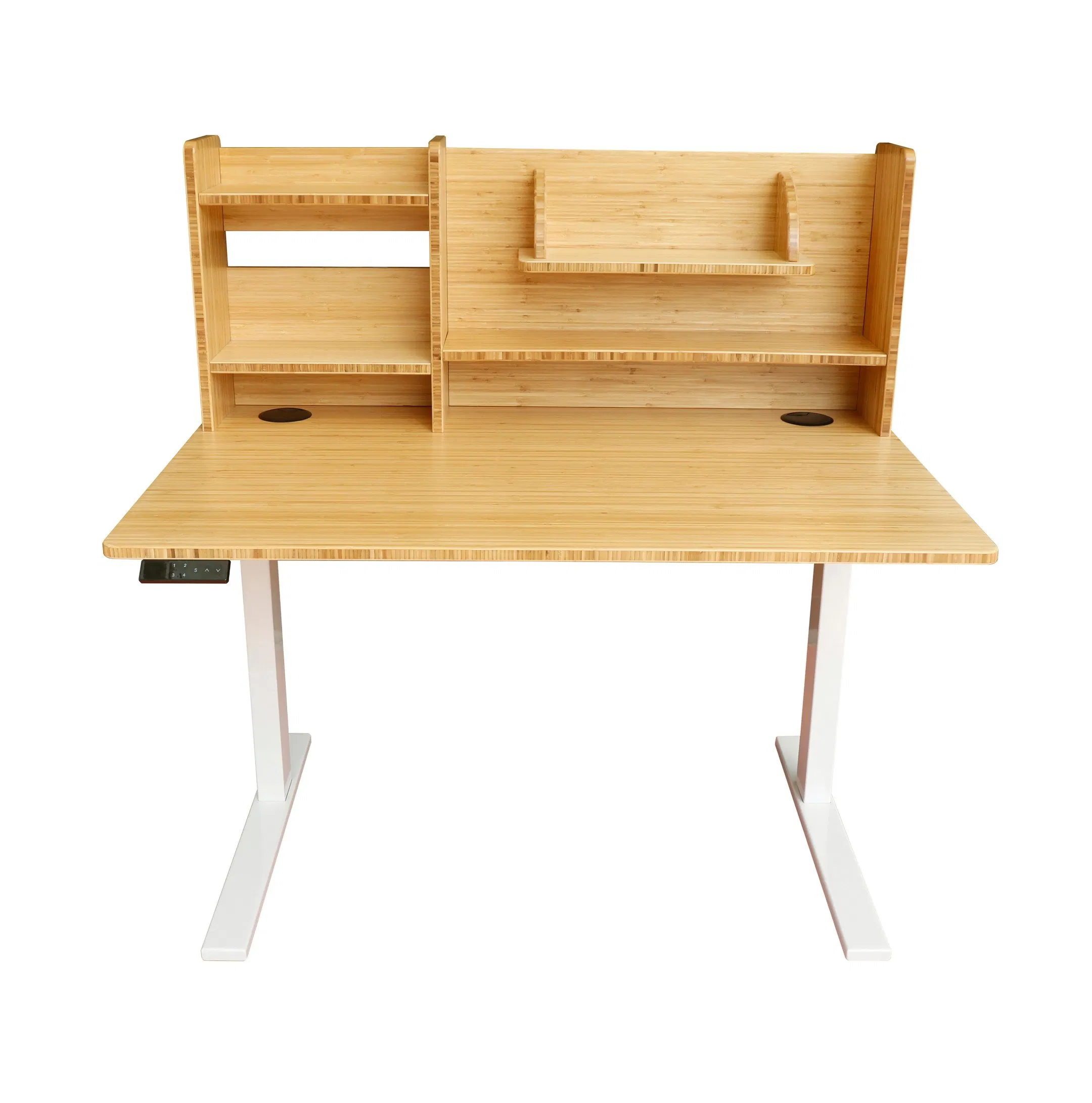 Customized Bamboo Adjustable Height Standing Desk Stand-up Desk Height Adjustable Computer Desk