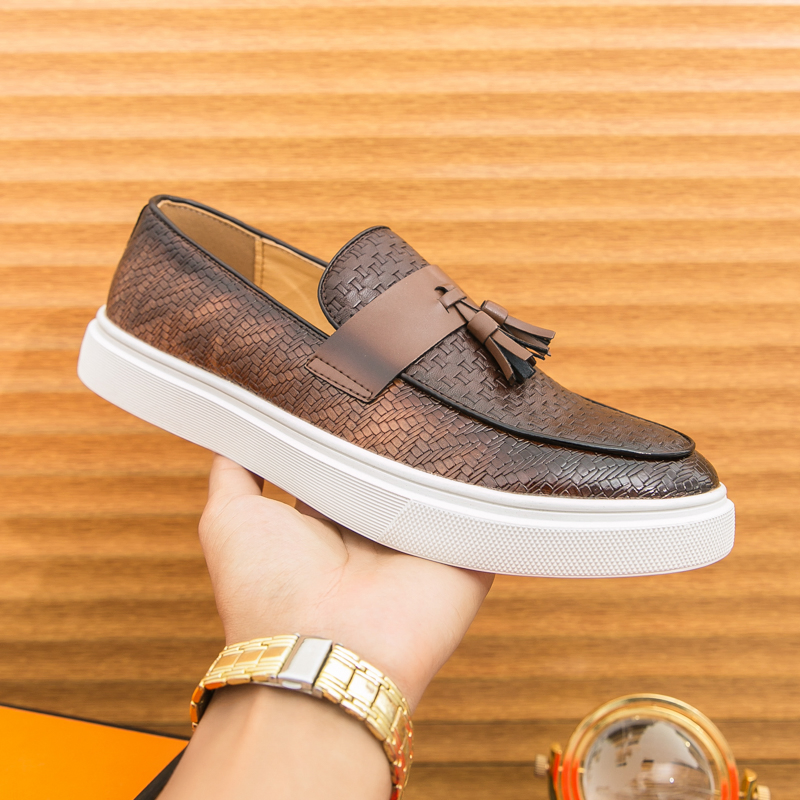 46 Casual Shoe Men Fashion Shoes Footwear Slip on Thick Sole Men Casual Dress Loafer Shoes