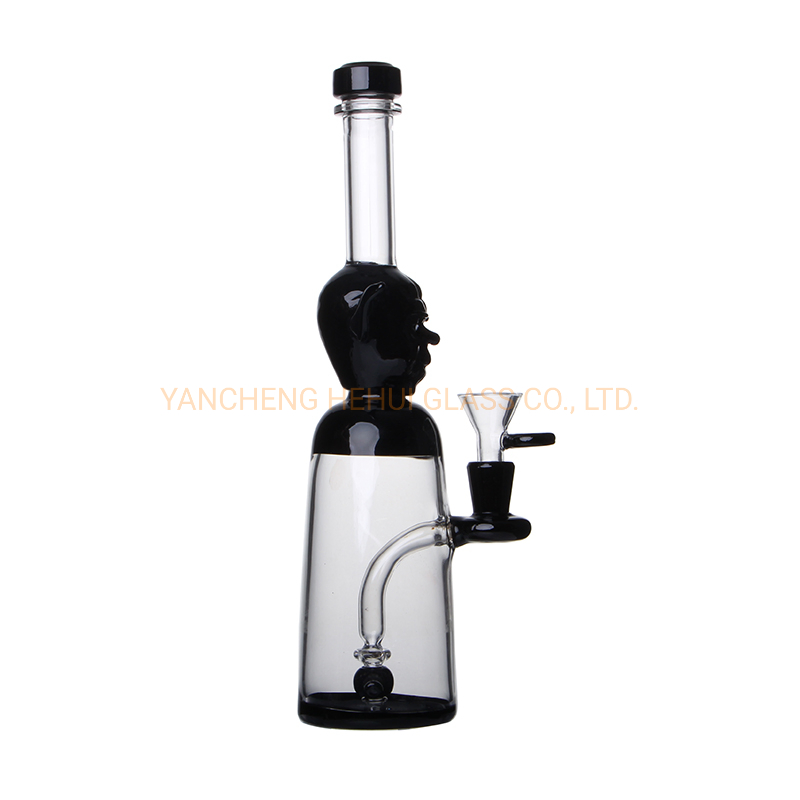 Black Baby Yoda Glass Smoking Glass Water Pipe Oil DAB Rigs with Diffuser Filter