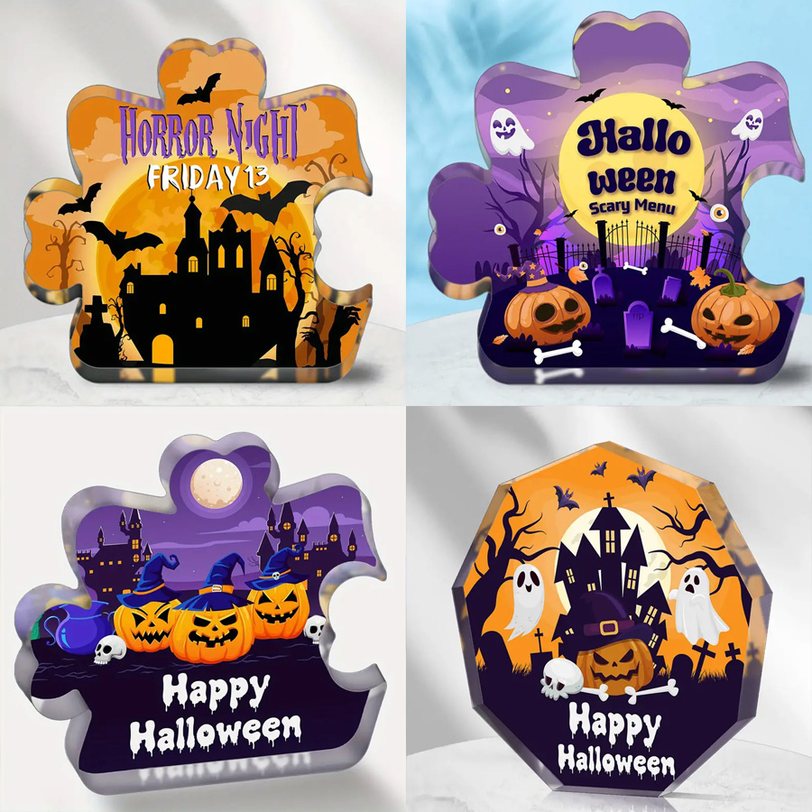 Halloween Decoration, Send Friends, Friendship Acrylic Plaque Logo Holiday Decoration Home Decoration, Birthday Gift Gift Room Decoration
