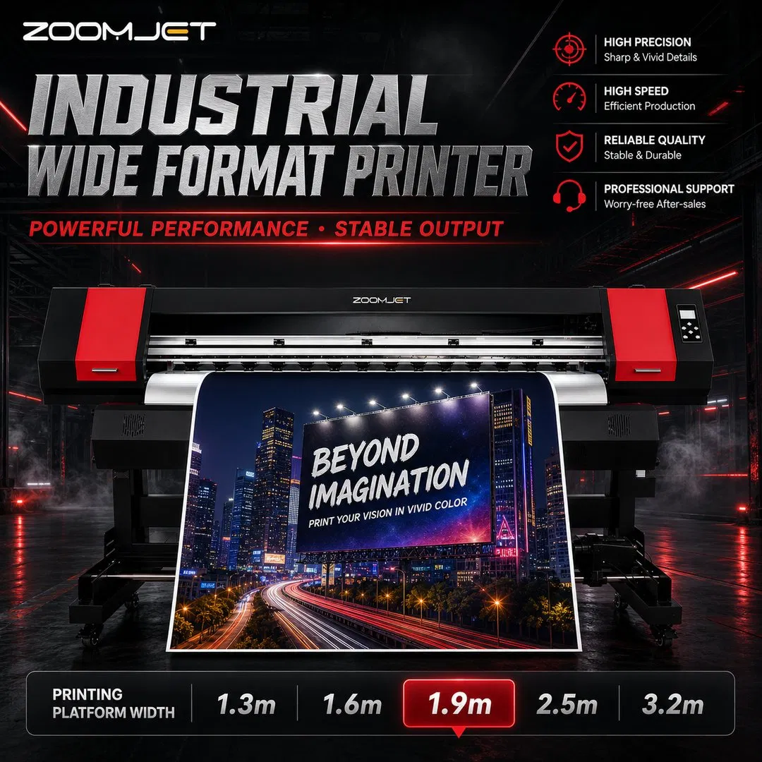 Low Cost 1.9m I1600 Eco Solvent Printer for Car Sticker PVC Film Printing