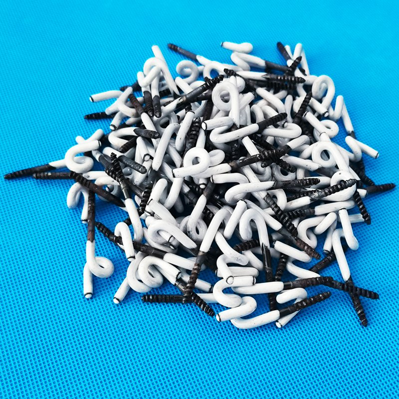 Alumina Ceramic Pigtail Yarn Guide Hook with Iron, The Wire Spinner, Threading Hook