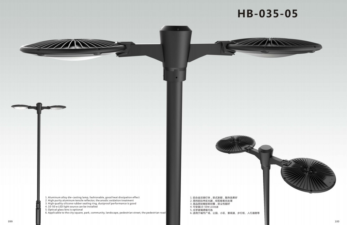 Aluminium City Square Bridgelux LED Garden Lamp with 3 Years Warranty / LED Garden Lighting