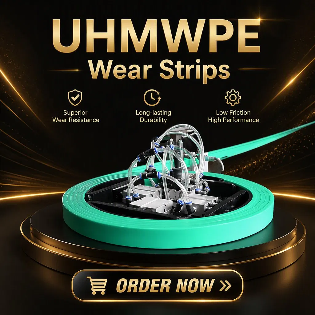 Custom Durable Flat Strip UHMW-PE Wear Strip Custom Plastic Profile for Speed Boat Hull Profil Wear Strip Chain Guide Track Rail