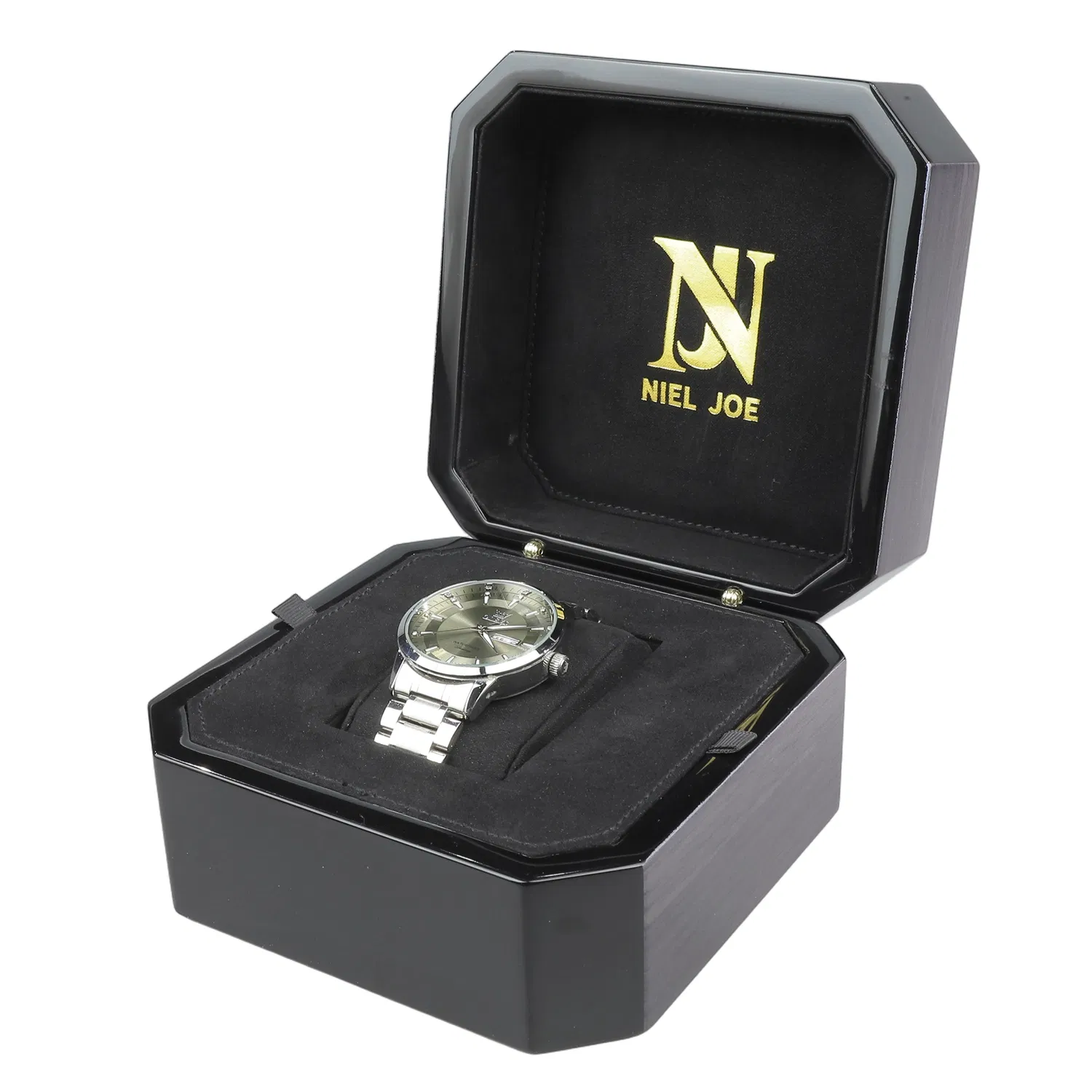 Custom Wooden Watch Box Manufacturer Square Velvet Insert Watch Packaging Supplier Vietnam