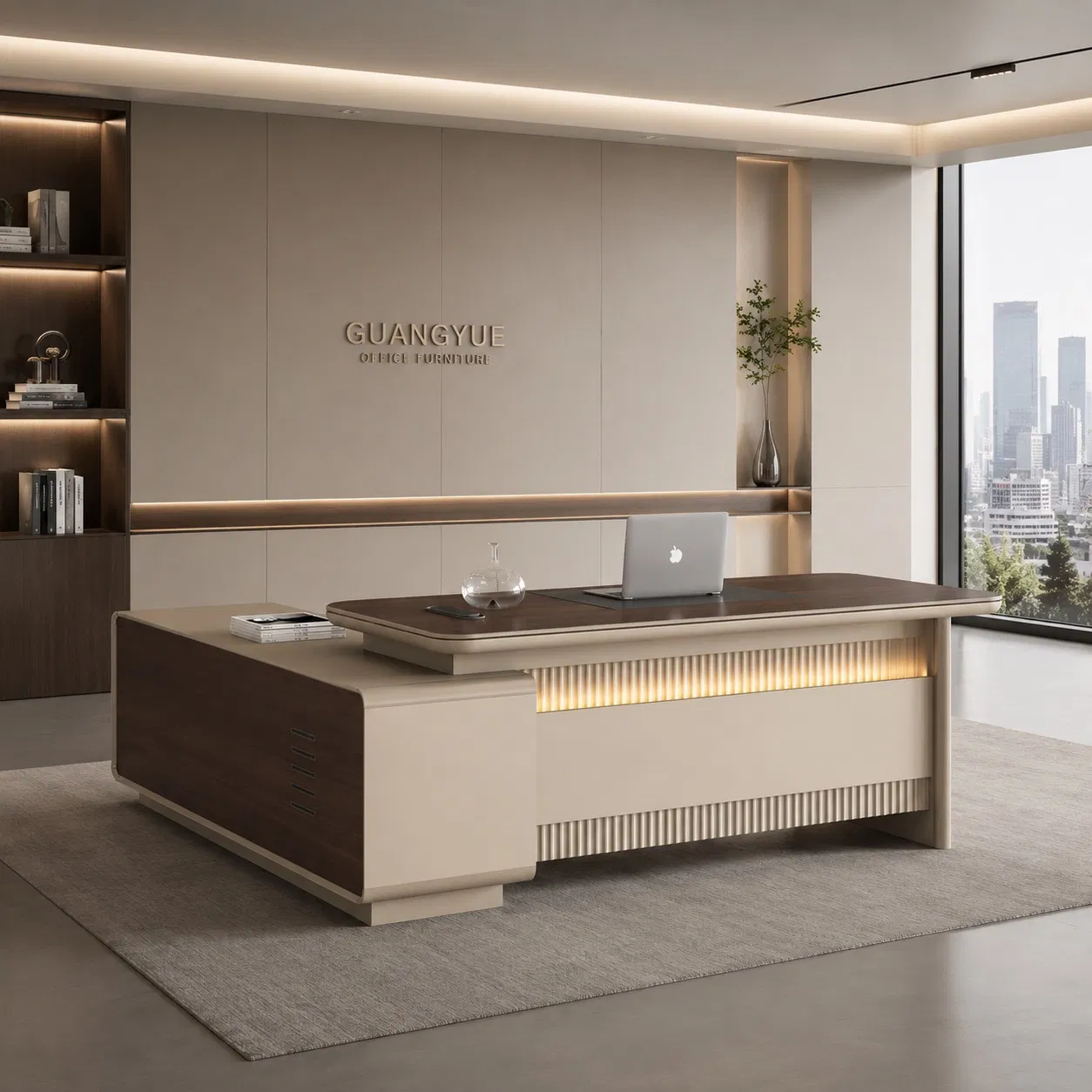 Luxury Office Desk: Modern Design with Customizable Colors for Your Workspace