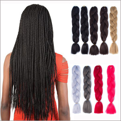 Big Braid Monochrome Color Synthetic Fiber Big Braid African Black Dirty Braid Wig Hair Extension Braid Dirty Braid Twist Braid