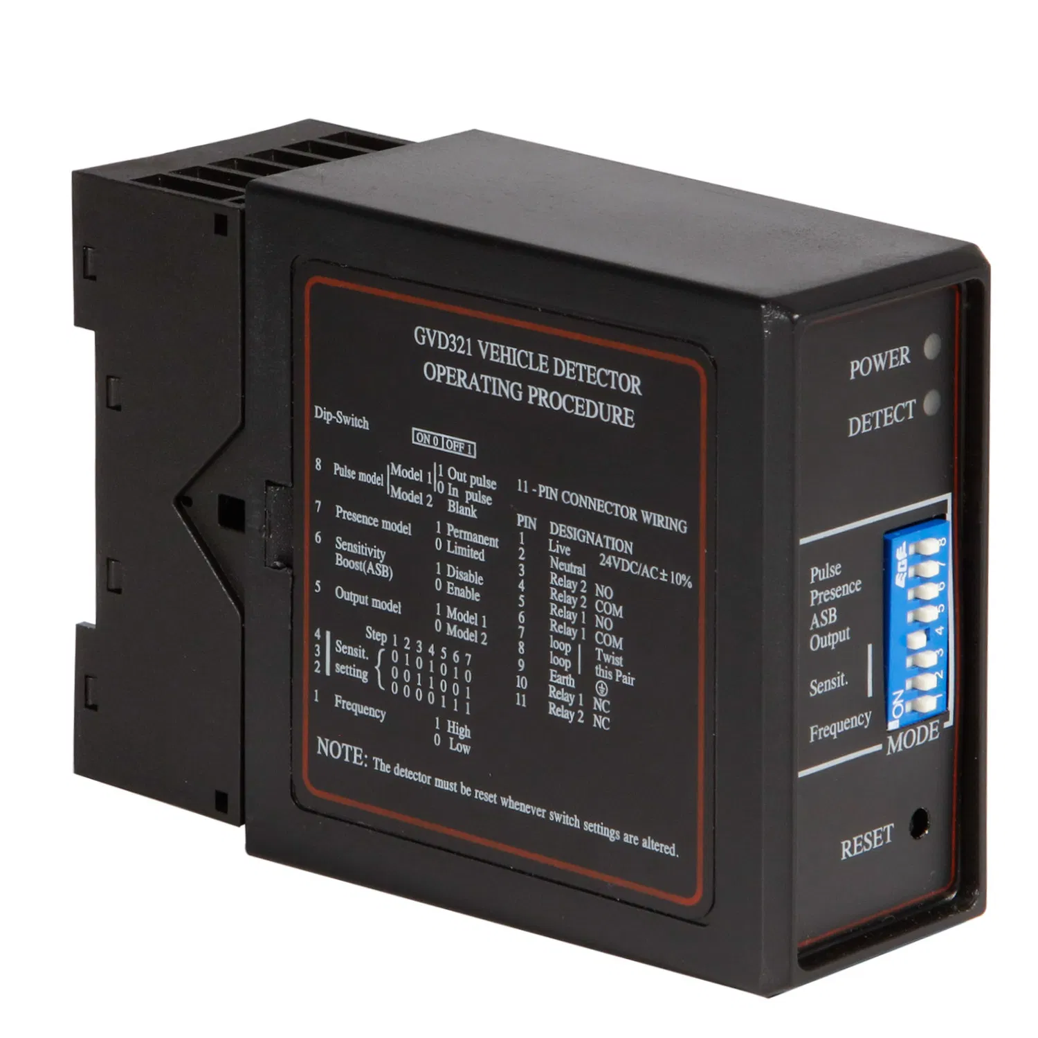 24V Single /Dual Channel Loop Detector Vehicle Loop Coil Detector for Boom Barrier Gate