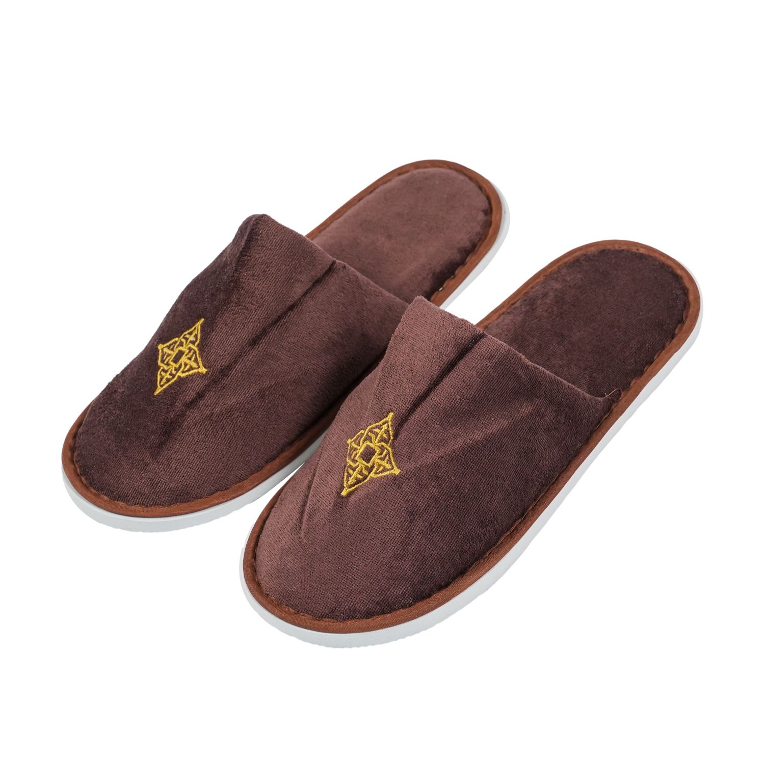 Coral Fleece and Velvet Hotel Slippers Dual Material Comfort Blend