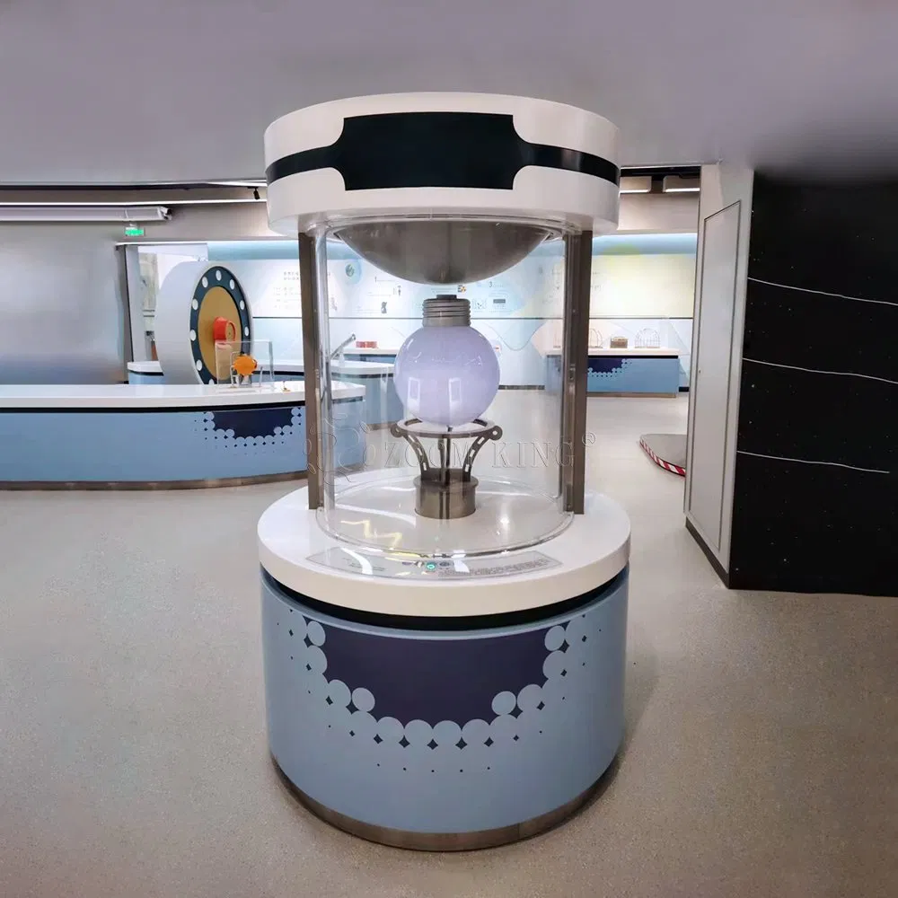 Interactive Science Exhibit: Magnetic Levitation Light Bulb - Captivating Floating Light Display for Stem Education Science Equipment School Exhibits