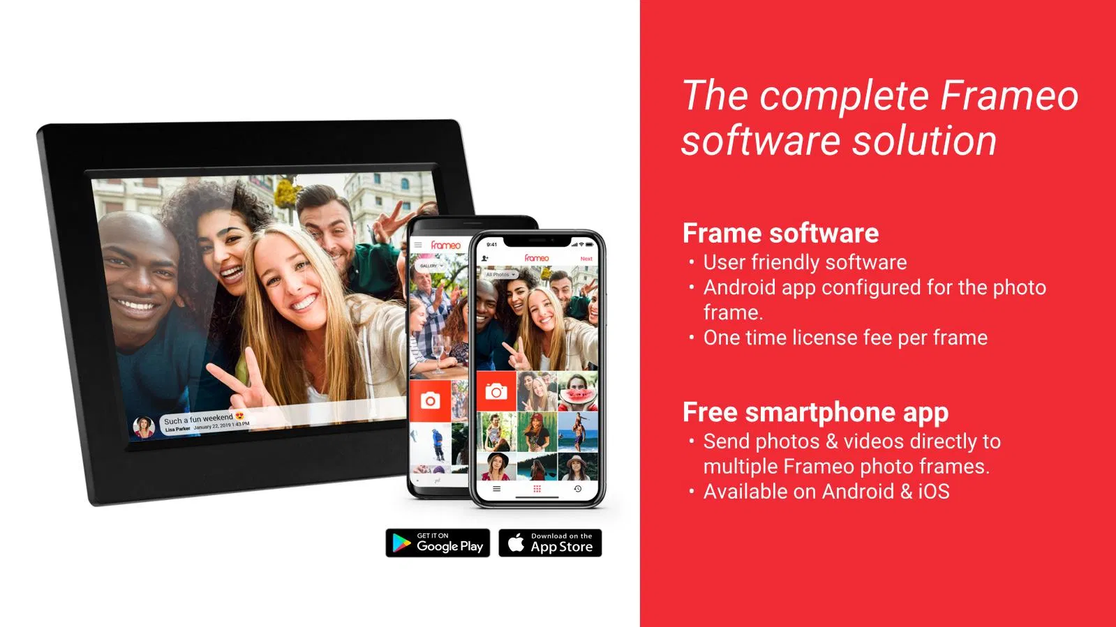 2022 Amazon 10.1 Inch Smart Digital Photo Frame with WiFi - Black - Share Photos and Videos Instantly Via Email or APP