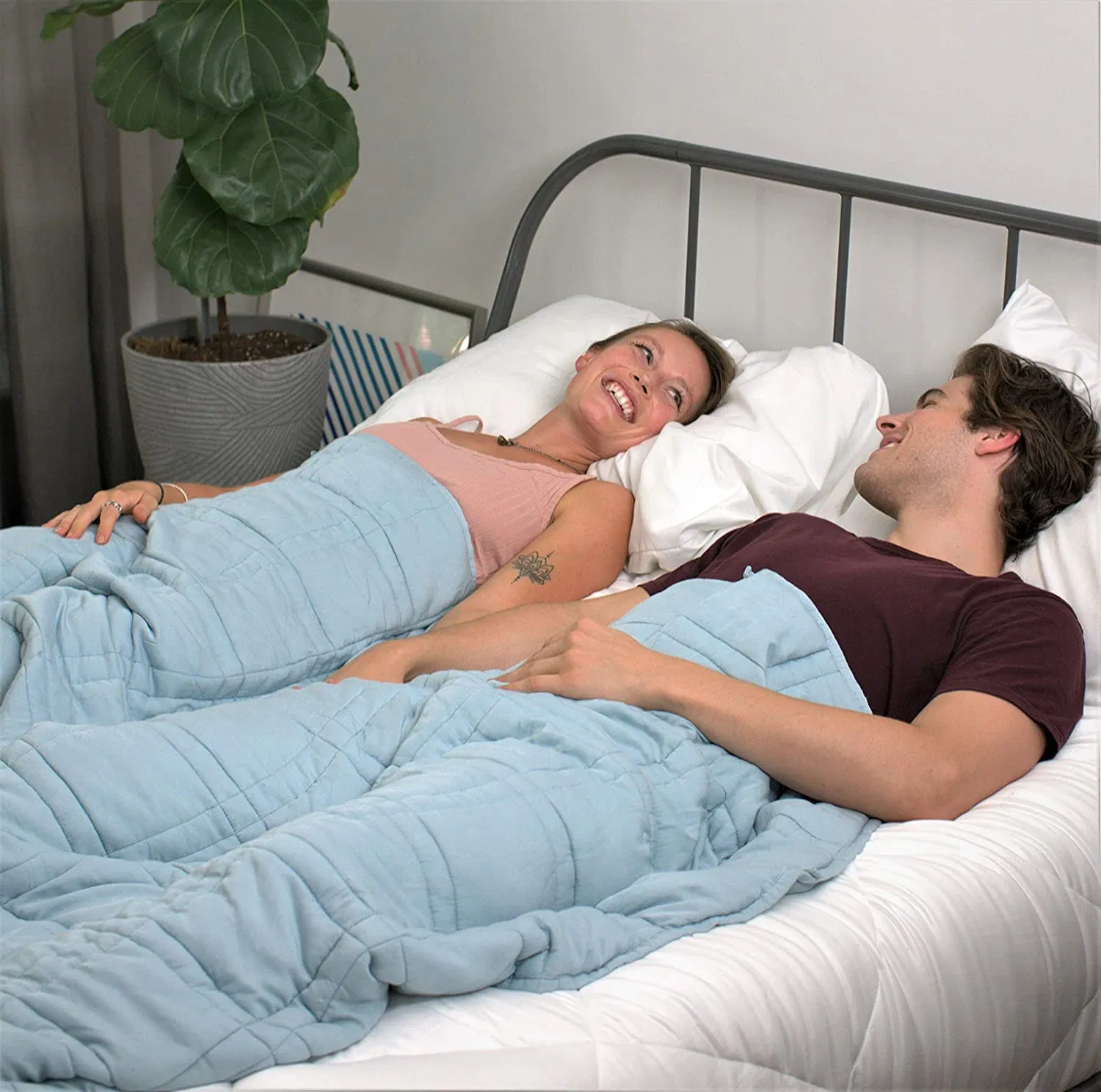 Wholesale Diamond Quilting Weighted Blanket with Cotton or Polyester