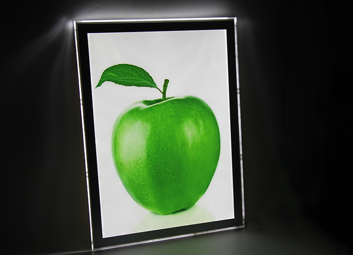 Magnetic Acrylic Crystal LED Photo Frame Advertising Light Box Menu Board